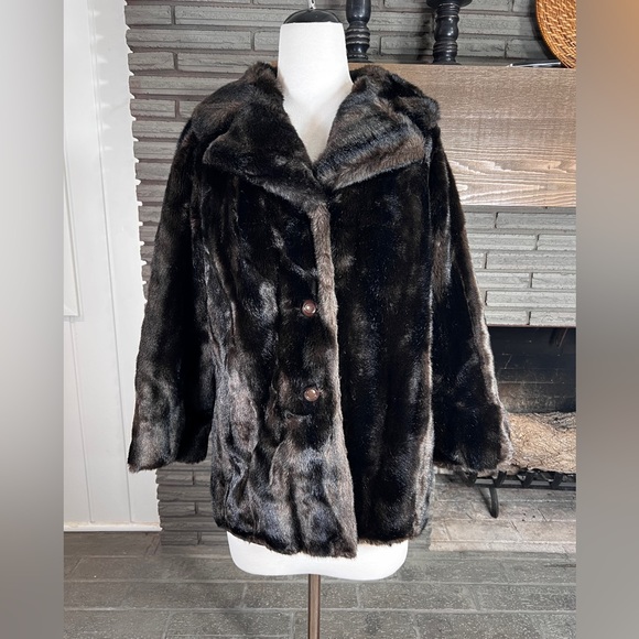 Tissavel of France Jackets & Blazers - Vintage Tissavel of France faux fur coat very good condition made in England